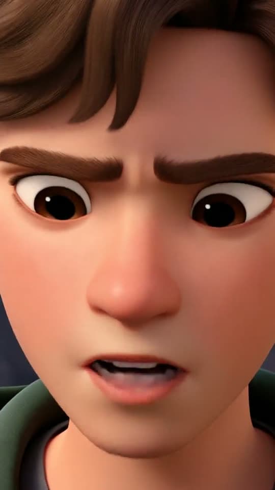 A 3D-animated character in the first part of a ReelDouble story, vertical poster frame