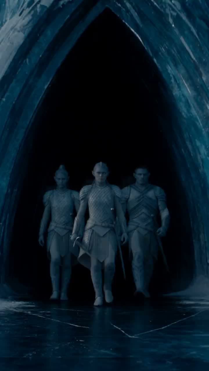 Two ice-themed characters in a long-take composition from a ReelDouble sample