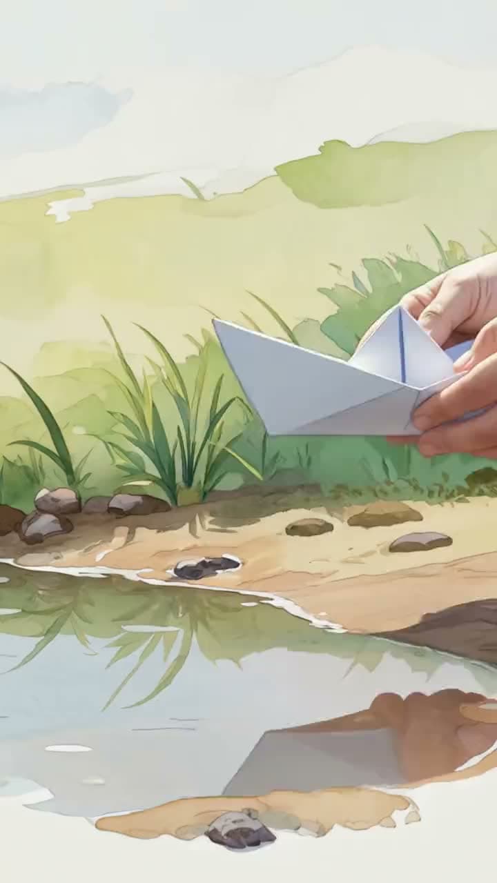 A storybook-style AI-rendered scene from a draft pass on the ReelDouble engine shelf